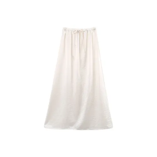A Paradise For Awakening Casual Long Skirts Women's Apricot