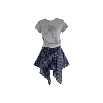 Local Gal Skirt Set Women's Gray