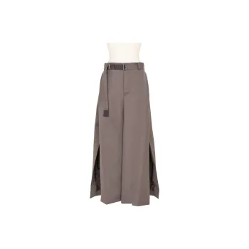 Sacai SS25 Casual Long Skirts Women's Taupe