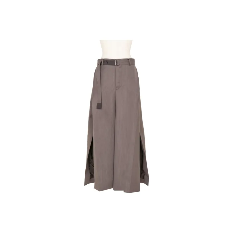 Sacai SS25 Casual Long Skirts Women's Taupe-0