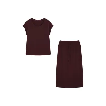 Mo Han Yi Mei Skirt Set Women's Purple Grape Color