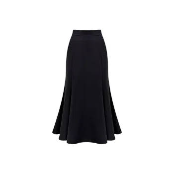 Wbwq Casual Long Skirt Women's Black