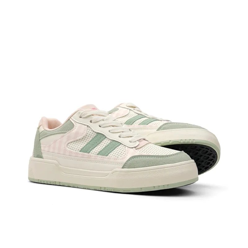 Mengsai Cushioning, Wear Resistant Low Top Skateboard Shoes Women's Guava Pink-3
