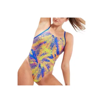 Speedo One piece Swimsuit Women's Pink Yellow