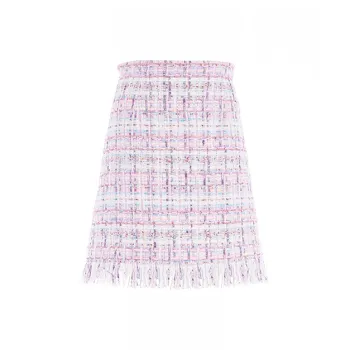 BESIONIA SS24 Casual Long Skirts Women's Light Purple