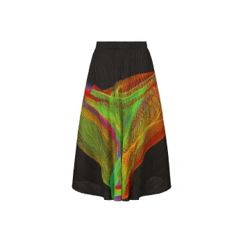 PLEATS PLEASE ISSEY MIYAKE Spectrum Midi Skirt