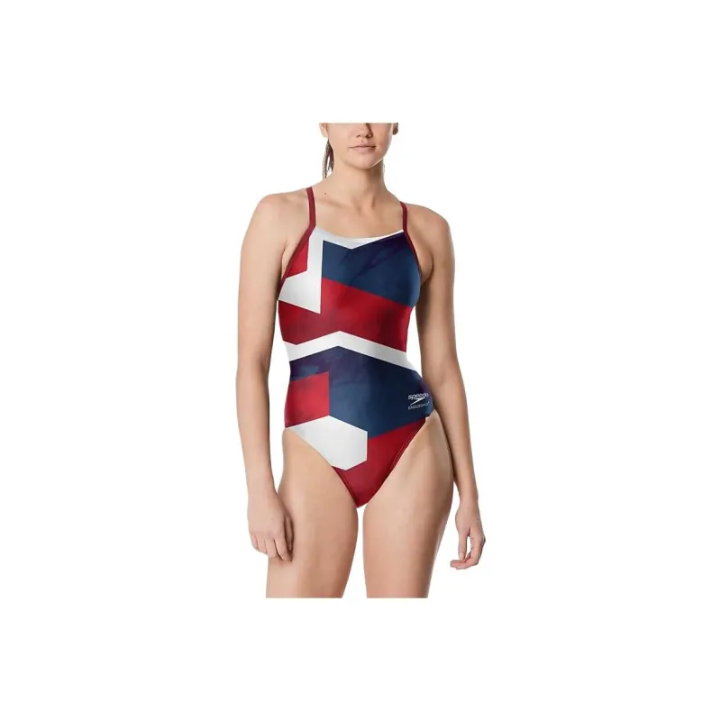 Speedo Glimmer Flyback One Piece Blue One piece Swimsuit Women's-4