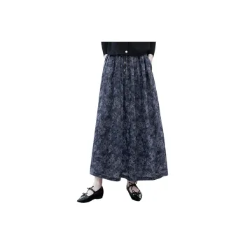 Cypress House Casual Long Skirt Women's Purple Floral