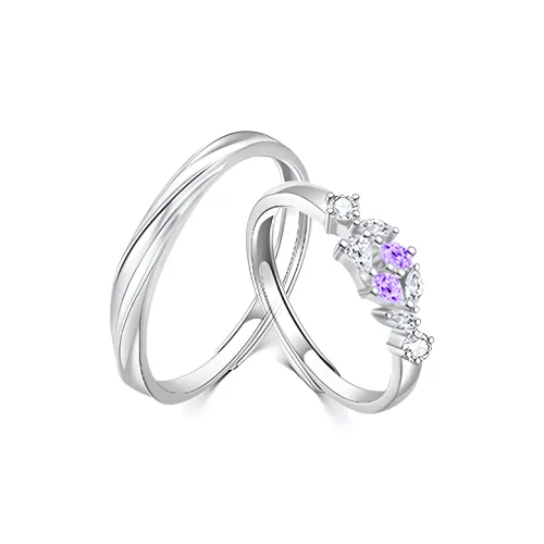 7℃ S 999 Fine Silver Sterling Silver Rings Unisex