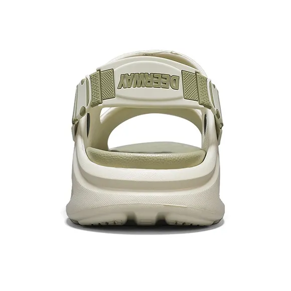 DEERWAY Slip Resistant Odor Resistant Abrasion Resistant Slide Slippers Men's Banxia Green-5