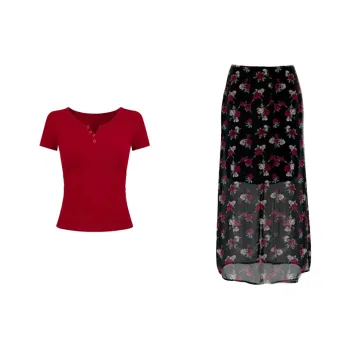 Udon House Two Piece Skirt Sets Women's