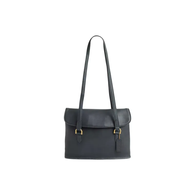 COACH Vintage Leather Shoulder Bag Women's Marine Blue-0