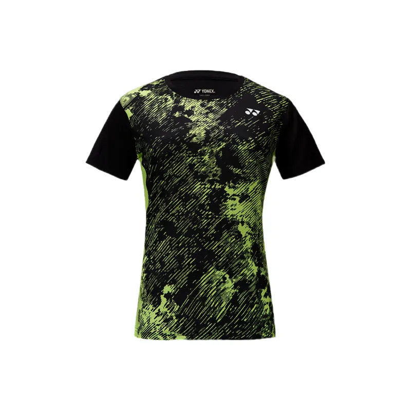 YONEX Badminton Jersey Women's Dark Yellow Green-0