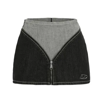 NAWS Denim Short Skirts Women's Mermaid Gray