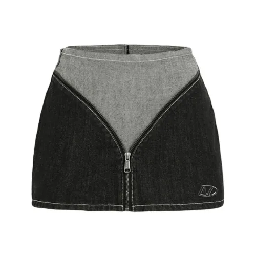 NAWS UNIFREE Denim Short Skirts Womens Women's Mermaid Gray