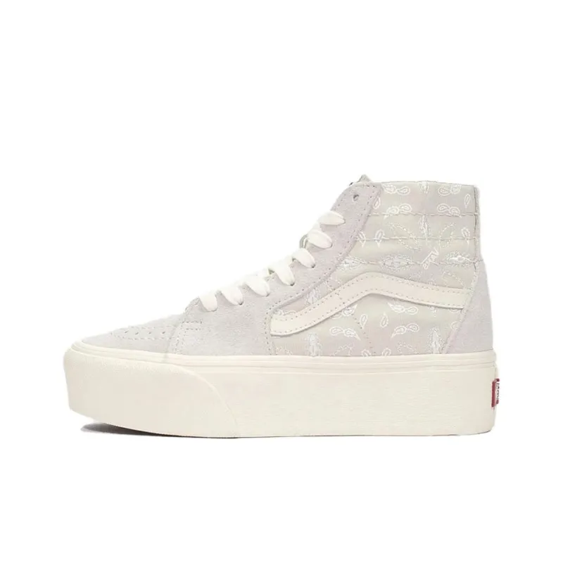 Vans SK8 HI Slip Resistant High Top Skateboard Shoes Unisex Beige-0