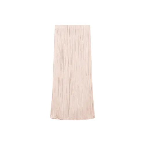 Massimo Dutti Casual Long Skirt Women's White