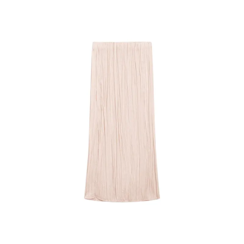 Massimo Dutti Casual Long Skirt Women's White-0