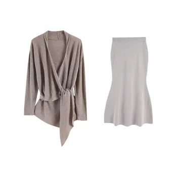 BVODE Skirt Set Women's Top+Skirt