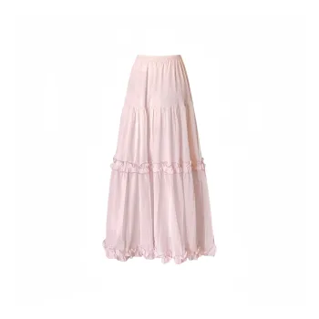 BEAUTIFUL CONFESSION Casual Long Skirt Women's Pink