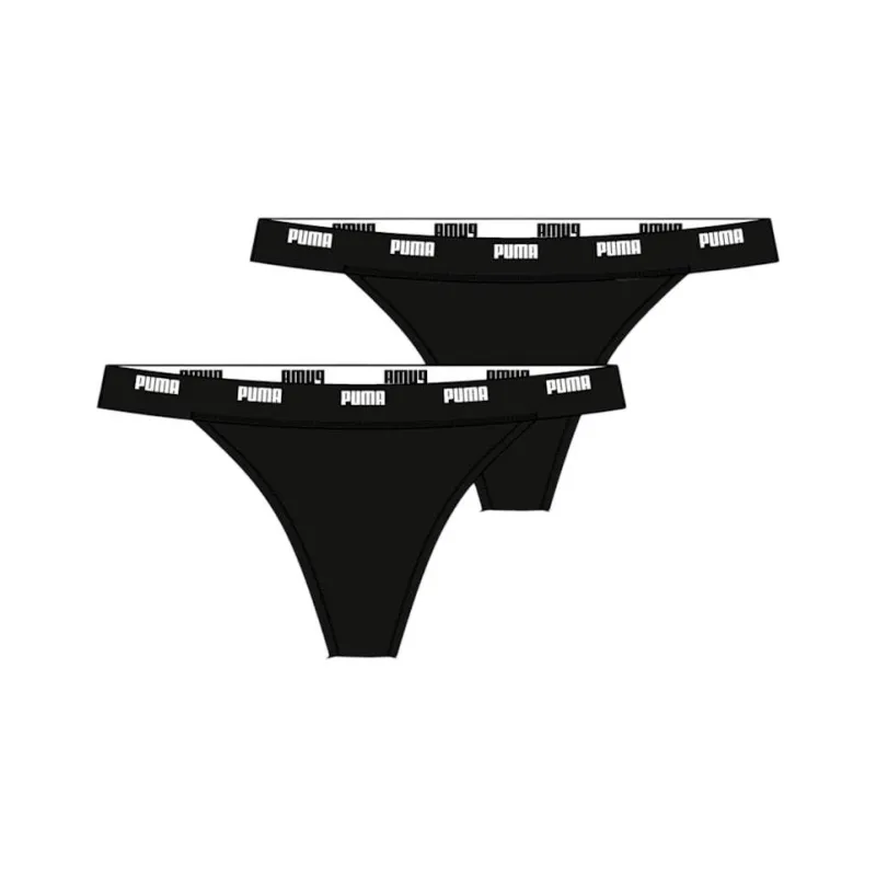 PUMA Tanga String Swimming Shorts Women's 2 Pack Black-0
