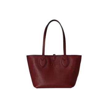 GUCCI Grain Leather With GG Canvas Tote Bag, Shopping Bag, One Shoulder Bag, Shoulder Bag Small Size Women's Umber Red