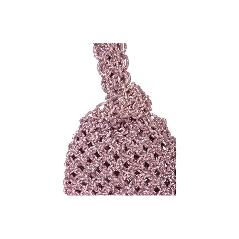 HIBOURAMA Resin With Crystal Handbag Women's Pink-3