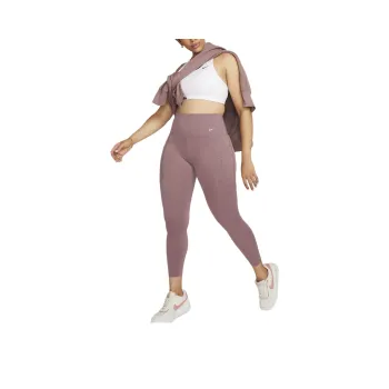Nike Women's Firm-Support High-Waisted 7/8 Leggings With Pockets Athletic Trousers Women's Smoky Light Purple