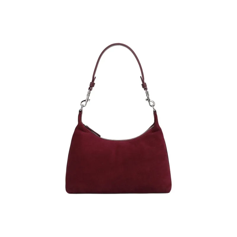 Bullrun Cow Leather Shoulder Bag, Handbag, Shoulder Bag Women's Burgundy, Brown, Coffee-0