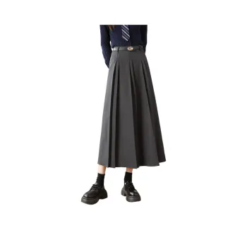 TERRE BLEUE Casual Long Skirts Women's Gray