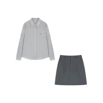 Mo Han Yi Mei Skirt Set Women's Gray