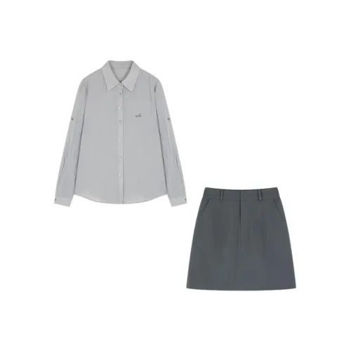 Mo Han Yi Mei Skirt Set Women's Gray