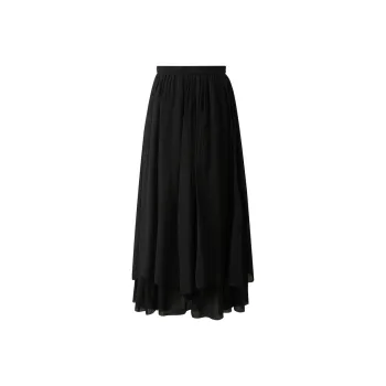 3COLOUR Casual Long Skirt Women's Classic Black