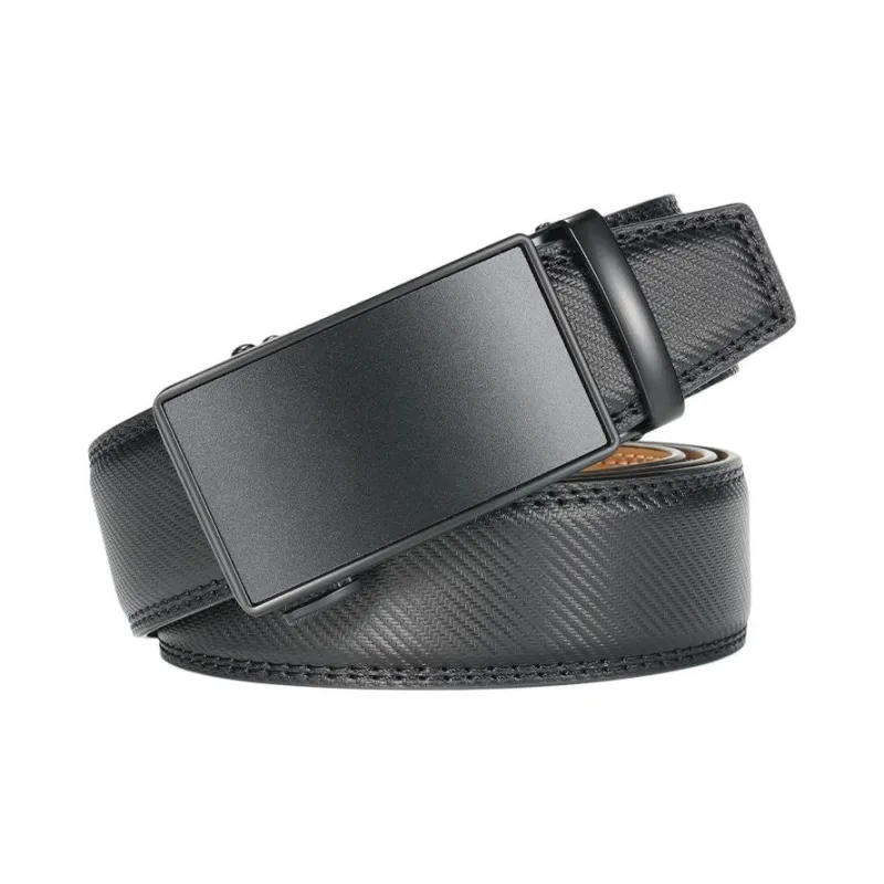 JEANSWEST Split Cow Leather With Transferred Pattern Leather Belts Men's 3.5CM-2