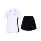 Clothing Set (White Top+Black Short Skirt)