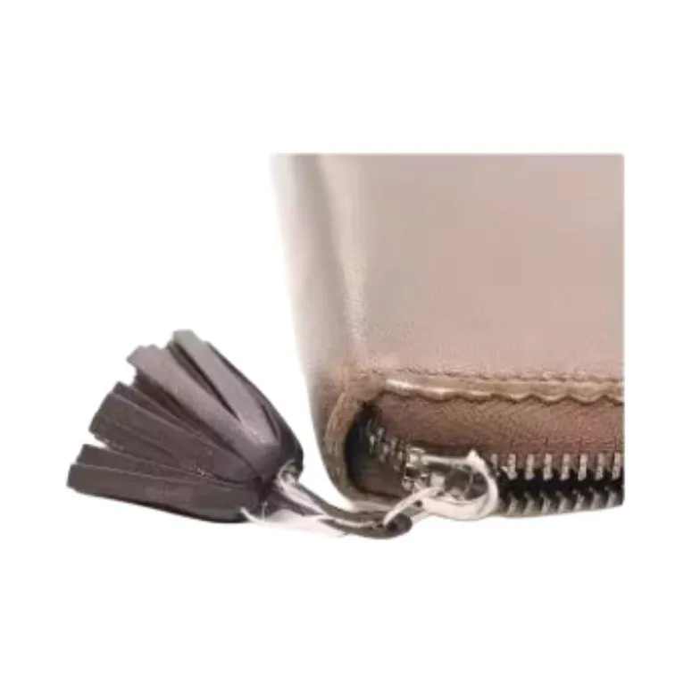 FERRAGAMO Genuine Leather Wallet Women's Chocolate-6