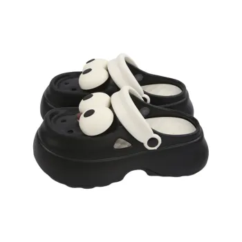 SHIGUDE Sandal Slippers Women's, Black+White Base