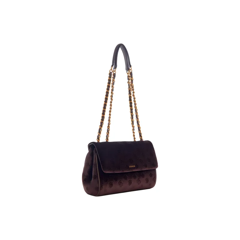 GUESS Velvet Chain Bag Shoulder Bag Crossbody Bag Women's Delray Black-1
