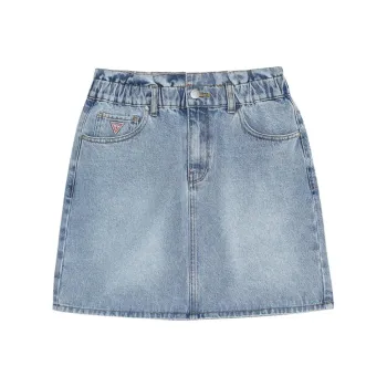 GUESS Denim Short Skirts Women's Light Blue