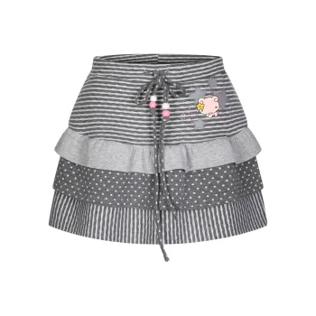 BETWEENAND Casual Short Skirts Women's Gray