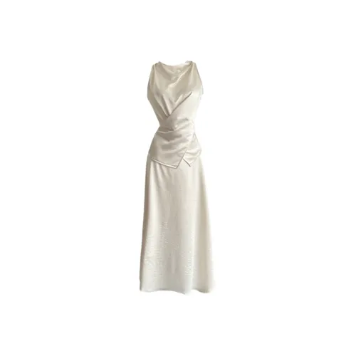 JOSR Two Piece Skirt Sets Women's White