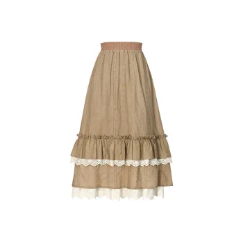 Snbl Casual Long Skirts Women's Brown