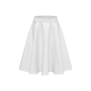 NUTH Casual Long Skirt Women's White