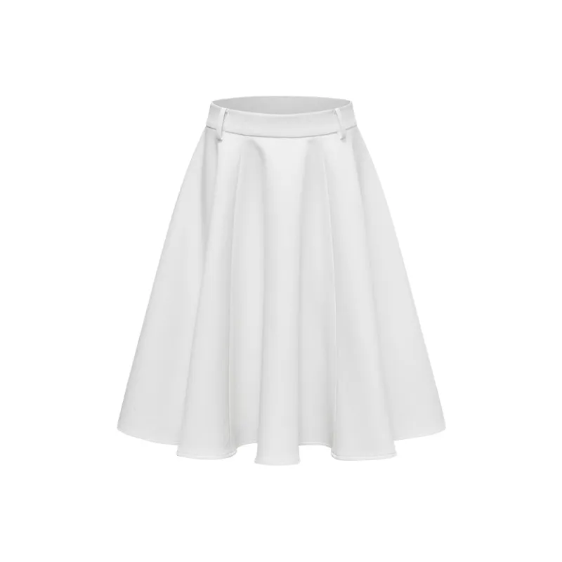 NUTH Casual Long Skirt Women's White-0