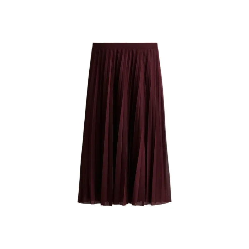H&M Casual Long Skirts Women's Burgundy-0