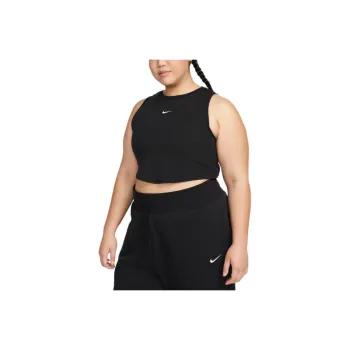 Nike Sportswear Women's Tight Cropped Mini-Rib Tank Top Sport Vests Women's Black