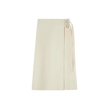 JIL SANDER Wrap design Wool Midi Skirt