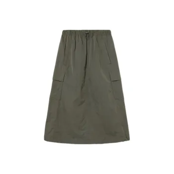 LACOSTE Casual Long Skirt Women's Khaki Olive