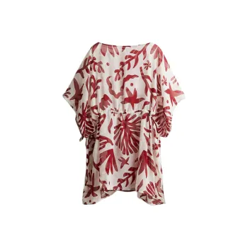 H&M Wrap Skirt Women's White/Red Pattern