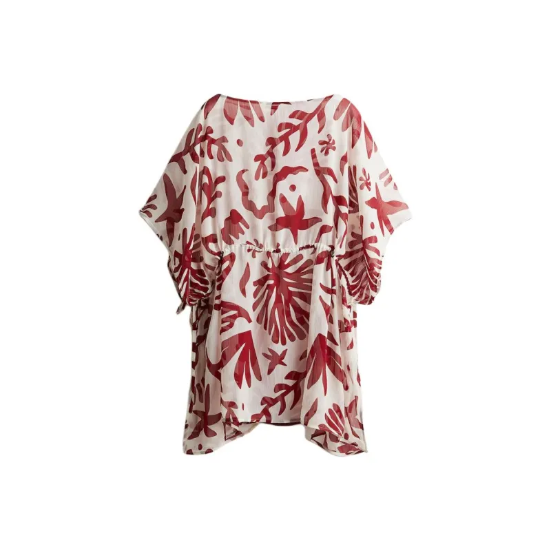 H&M Wrap Skirt Women's White/Red Pattern-0